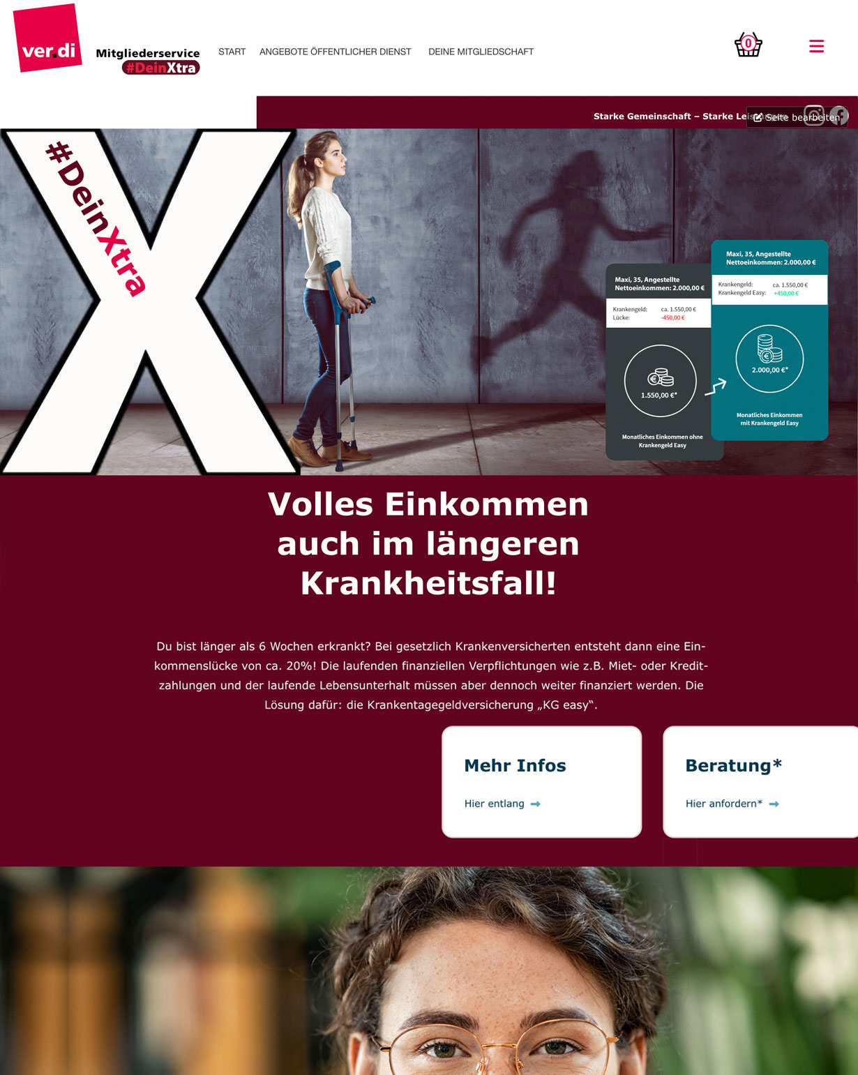 Webseite verdi-mitgliederservile.de Webseite verdi-mitgliederservile.de